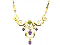 Edwardian 15ct Gold Suffragette Necklace