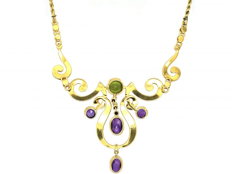 Edwardian 15ct Gold Suffragette Necklace