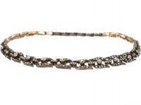 19th Century Old Mine Cut Diamond Set Collar that Converts to Two Bracelets