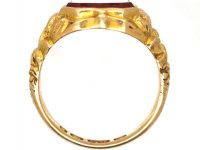 Victorian 15ct Gold & Carnelian Shield Shaped Signet Ring