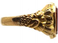 Victorian 15ct Gold & Carnelian Shield Shaped Signet Ring