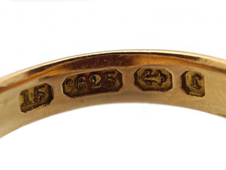 Victorian 15ct Gold & Carnelian Shield Shaped Signet Ring