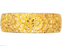 Edwardian 9ct Gold Wedding Ring with Orange Blossom Motifs