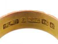 Edwardian 9ct Gold Wedding Ring with Orange Blossom Motifs