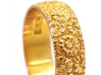 Edwardian 9ct Gold Wedding Ring with Orange Blossom Motifs