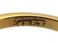 Edwardian 18ct Gold & Platinum Crossover Ring Set with Three Diamonds