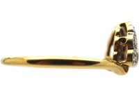 Art Deco 18ct Gold & Platinum, Diamond Set Fan Shaped Ring