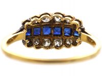 Art Deco 18ct & Platinum, Sapphire & Diamond Ring