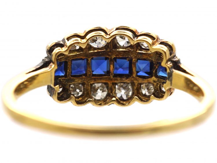 Art Deco 18ct & Platinum, Sapphire & Diamond Ring