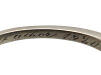 Art Deco Platinum, Sapphire & Diamond Geometric Ring