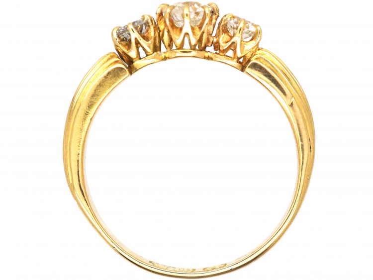 Edwardian 18ct Gold,Three Stone Diamond Ring