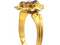 Georgian 15ct Gold Acrostic Pansy Cluster Ring that Spells Regard