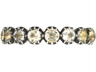 Georgian Gold & Silver Eternity Ring set with Paste