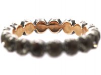 Georgian Gold & Silver Eternity Ring set with Paste