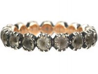 Georgian Gold & Silver Eternity Ring set with Paste