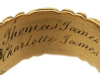 Georgian 18ct Gold, Blue & Black Enamel Mourning Ring