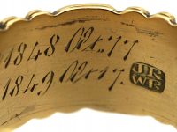Georgian 18ct Gold, Blue & Black Enamel Mourning Ring