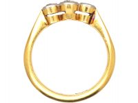 Art Deco 18ct Gold & Platinum, Three Stone Diamond Ring