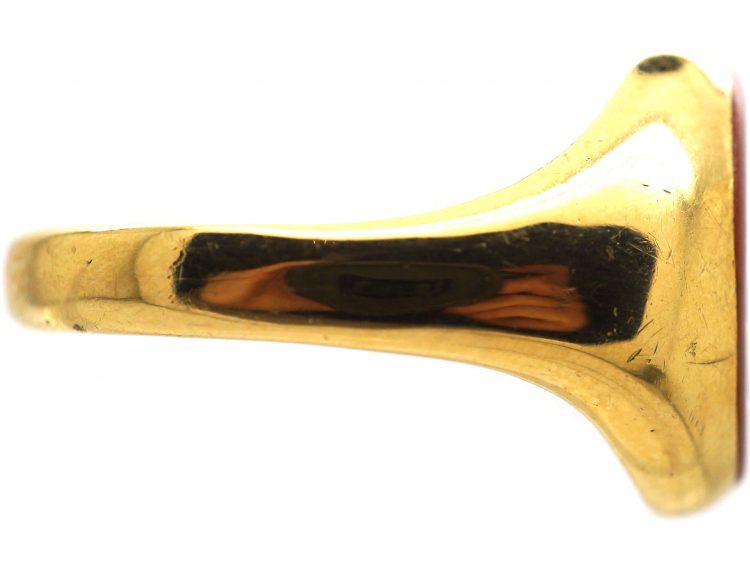 Early 20th Century 18ct Gold Signet Ring with Carnelian Intaglio of an Eagle