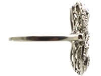 Art Deco Platinum Figure of Eight Ring set with Diamonds