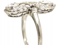 Art Deco Platinum Figure of Eight Ring set with Diamonds