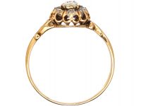 Mid 20th Century 14ct Gold Pear Shaped Old Mine Cut Diamond Ring