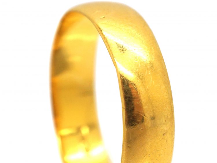 Victorian 22ct Gold Wide Wedding Ring