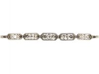 Art Deco 18ct White Gold & Diamond Bracelet