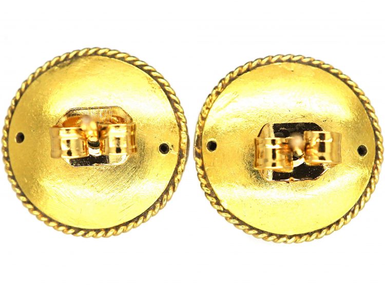 Victorian 15ct Gold Earrings set with Coral