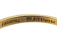 Art Deco 18ct Gold & Platinum Quatrefoil Ring set with Diamonds