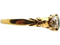 Edwardian 18ct Gold, Sapphire & Diamond Three Stone Ring