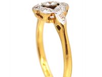 Edwardian 18ct Gold & Platinum, Diamond Open Cluster Ring