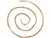 Victorian 9ct Gold Ornate Chain with Barrel Clasp