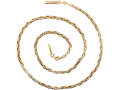 Victorian 9ct Gold Ornate Chain with Barrel Clasp
