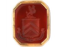Georgian Seal with Entwined Snake Surmount & Carnelian Intaglio