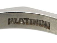Art Deco Platinum Wedding Ring with Engraved Detail
