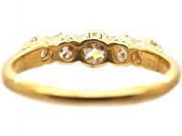 Edwardian 18ct Gold, Five Stone Old European Cut Diamond Ring