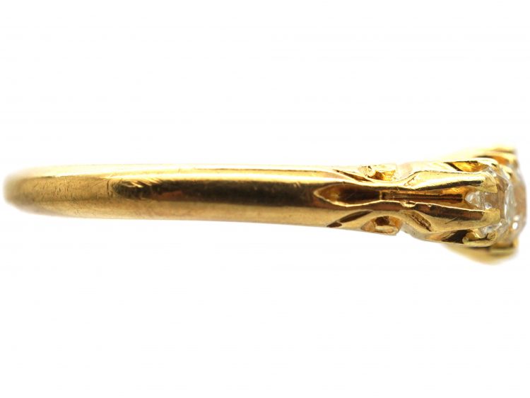 Edwardian 18ct Gold, Five Stone Old European Cut Diamond Ring