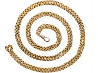 Victorian 9ct Gold Two Row Belcher Chain