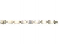 Norwegian Retro Silver & Green & Black Enamel Leaf Motif Bracelet by Aksel Holmsen