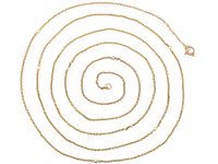 Edwardian 15ct Gold Chain Interspersed with Natural Pearls