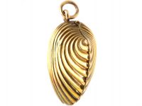 Victorian 15ct Gold Scallop Shell Locket