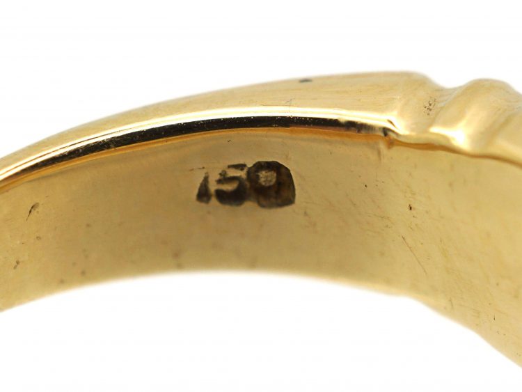 1970s 18ct Gold & Coral Ring by Kutchinsky