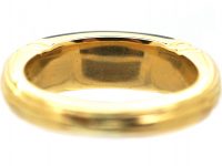 1970s 18ct Gold & Ribbed Onyx Ring by Kutchinsky
