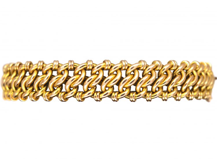 Edwardian 10ct Gold Illusion Bangle