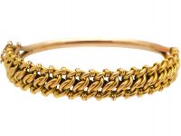 Edwardian 10ct Gold Illusion Bangle