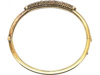 Edwardian 15ct Gold Bangle set with Old Mine Cut Champagne Diamonds