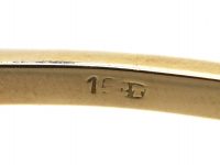 Edwardian 15ct Gold Bangle set with Old Mine Cut Champagne Diamonds