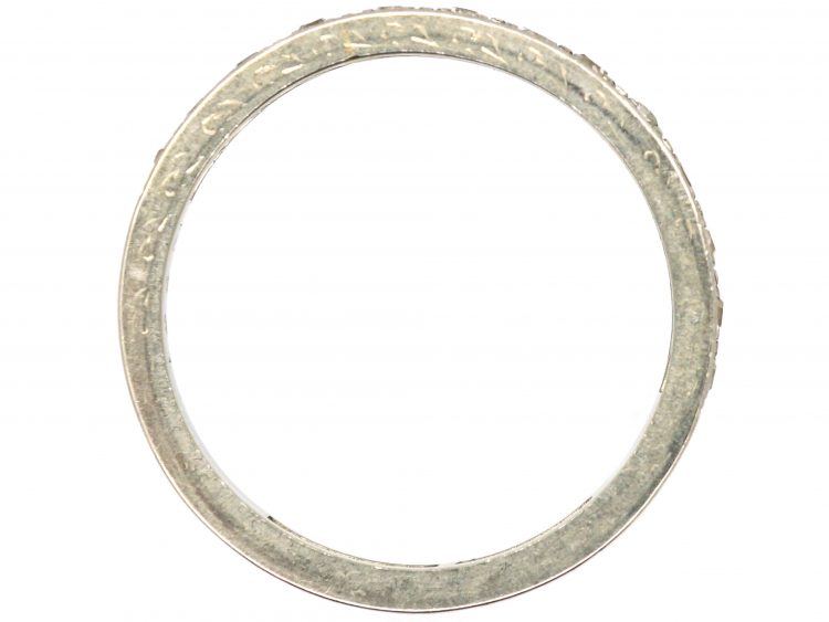 Art Deco 18ct White Gold & Platinum, Diamond Set Half Eternity Ring