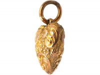 Edwardian 9ct Gold Heart Pendant